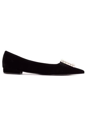 Amaia black velvet ballerina shoes ROBERTO FESTA | AMAIANERO